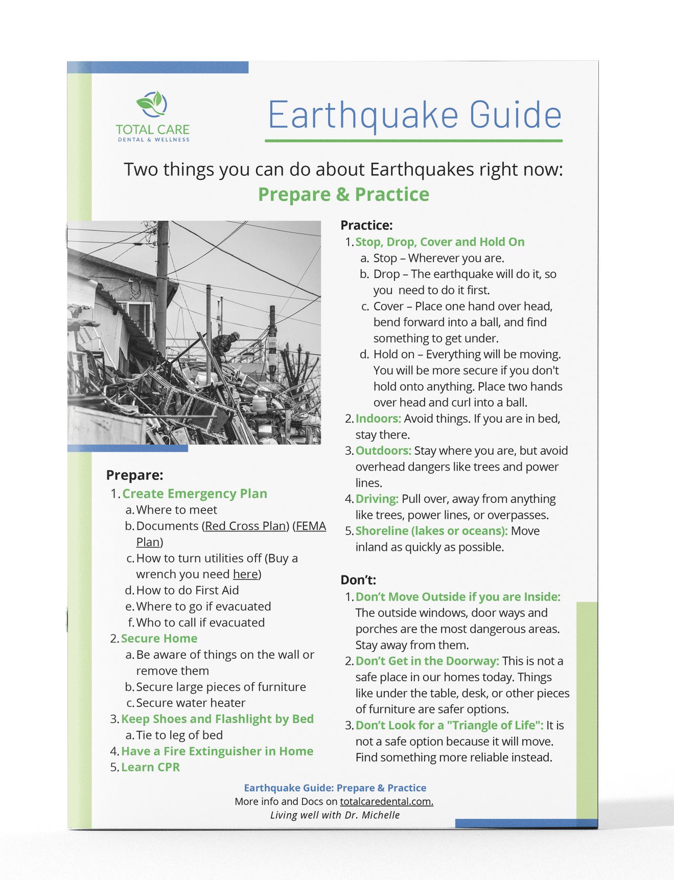 Earthquake Guide | Total Care Dental | Holistic Dentistry