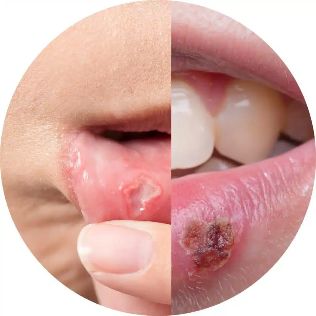 how can I tell if its a cold sore or canker sore?